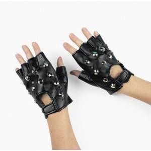 Rock Star Studded Fingerless Gloves   Costumes & Accessories & Costume 