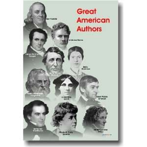  Great American Authors   Classroom Poster