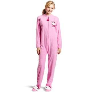 Hello Kitty Womens Long Sleeve Solid Jumpsuit with Kitty Head On The 
