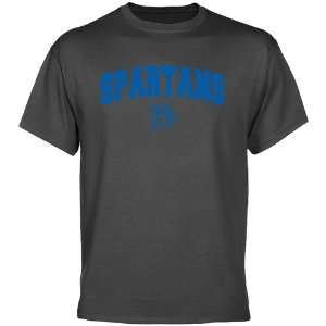  NCAA San Jose State Spartans Charcoal Logo Arch T shirt 