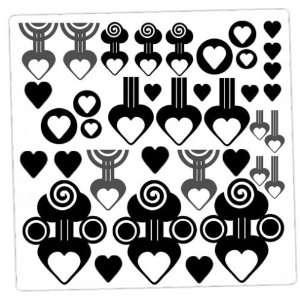  Swirly Hearts Awesome Love Wall Art Vinyl Decal!: Home 