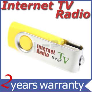 HD USB Worldwide Internet Free Radio FM TV Player Yellow  