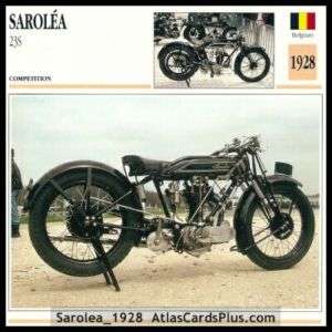 Motorcycle Card 1928 Sarolea 23S 500 single cylinder  
