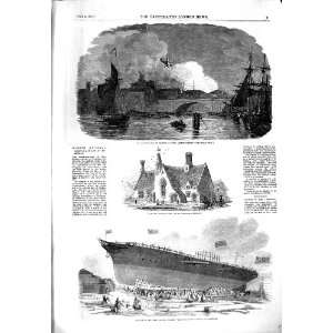  1851 FIRE MONTAGUE CLOSE LONDON BRIDGE  SHIP