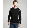 Autumn Cashmere black cashmere contrast stitch crewneck sweater 