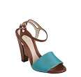 Fendi tobacco leather colorblock ankle strap sandals  BLUEFLY up to 