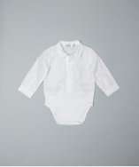 Christian Dior BABY white cotton dress shirt onesie style# 318060401