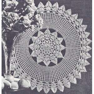 Vintage Crochet Pattern to make   Chrysanthemum Design Doily . NOT a 