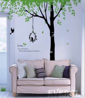 New Birds Song Tree Removable PVC Wall Sticker Home decor Room Decal 