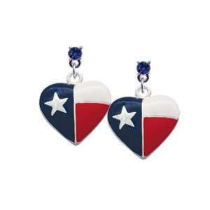  Texas Lone Star Heart   Im. Rhodium Plated Charm [Jewelry 