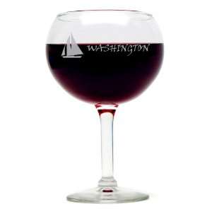  Sailboat Red Wine Glass