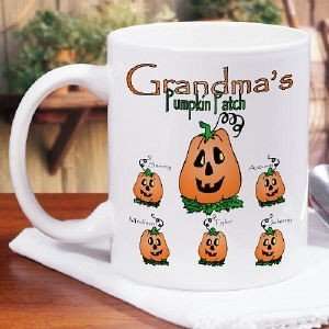 Personalized Halloween Coffee Mug Pumpkin Patch Mug  