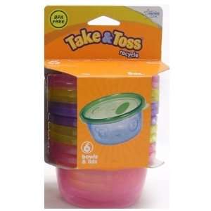 The First Years 12 Pack Take & Toss Bowls With Lids, 8 