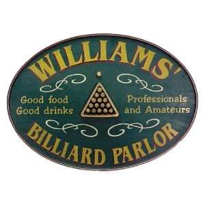 Personalized Billiard Parlor Sign 