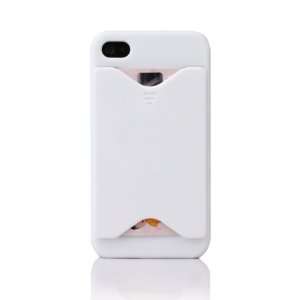   Holder Case with Front and Back Screen Protector for iPhone 4   White