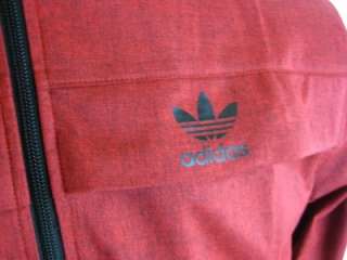Adidas Originals Mens XL 3S 3 Stripe Track Jacket Top Wind Breaker Red 