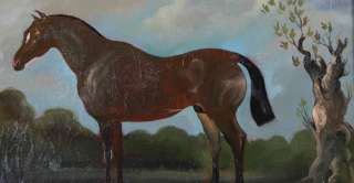 Early 19th C. English Primitive   Horse in a Landscape  