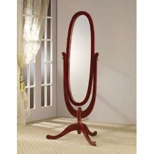   Floor Mirror In Cherry Wood Finish. (Item# Vista Furniture CF900532