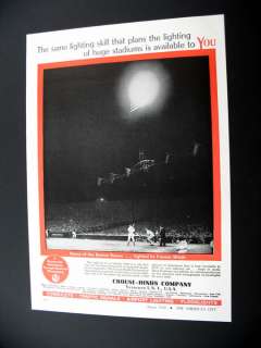 Crouse Hinds Lighting Braves Field Boston 1949 print Ad  