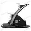   Charging Dock LED Stand Station Dual Deck For PS3 Controller G9  