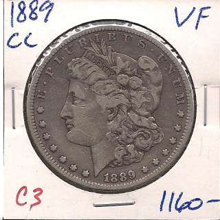1889 CC Carson City Morgan Silver Dollar Very Fine C3  