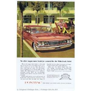  1960 Pontiac Catalina Wagon Red by horse carrage Vintage Ad 