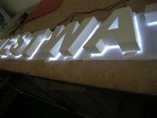   Painted Outdoor LED Back Halo Light Sign Letters Custom Size  