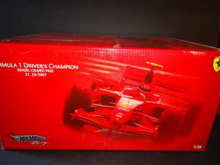 Hotwheels Ferrari F1 Kimi Raikonen Brazil GP 2007 1/18  