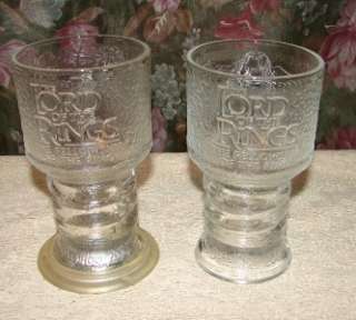 Set Of 2 Lord Of The Rings Glasses With Light Up Base  