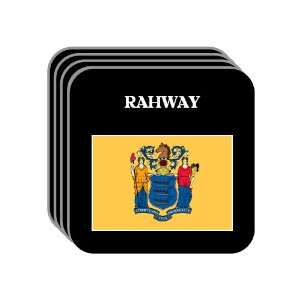  US State Flag   RAHWAY, New Jersey (NJ) Set of 4 Mini 