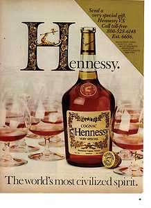 1982 HENNESSY COGNAC VERY SPECIAL PHOTO PRINT AD  