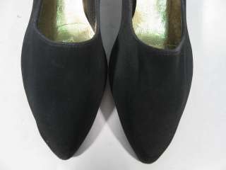 DOLCE BY PIERRE Black Canvas Heels Pumps Shoes Sz 6  