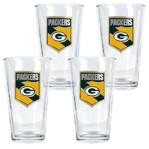Green Bay Packers 4 Piece Glass Shaker Set  Sports 