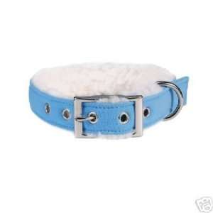   & Zoey Sherpa & FAUX SUEDE Dog Collar BLUE 6 8 Kitchen & Dining