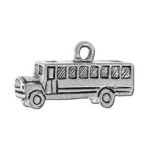  20x10x4mm School Bus Pewter Charm Arts, Crafts & Sewing