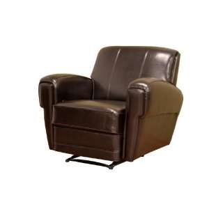  Stacia Dark Brown Leather Club Chair: Home & Kitchen