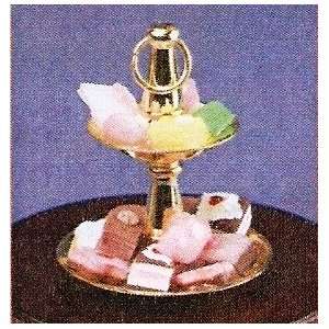  Dollhouse Miniature Two Tier Candy Dish 