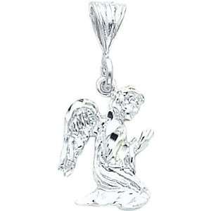  Sterling Silver Praying Kneeling Angel Charm: Jewelry