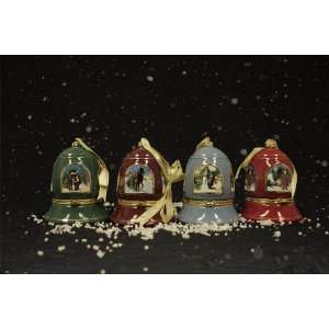  Mr. Christmas Bell Porcelain Music Boxes Set of 4