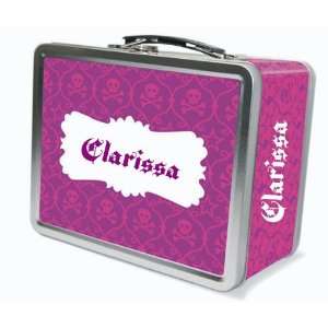  Skull Damask Personalized Lunch Box