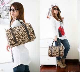 New Coffee/Black Fashion Leopard Womens Handbag Hobo Messenger Bag 