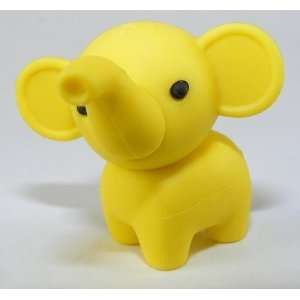  Elephant Japanese Animal Erasers. 2 Pack. Yellow Toys 