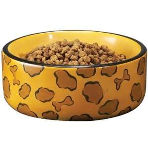  Dog Bowl   Safari Glazed Ceramic Dish   8 Everything 