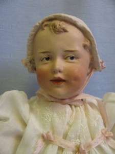   Gebruder HEUBACH #7959 MOLDED BONNET Doll Super Rare Square Mark