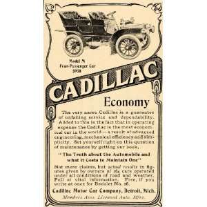  1907 Ad Four Passenger Cadillac Economy Automobile Car 