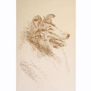  Collie Lithograph Signed by Stephen Kline