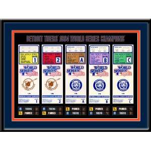 MLB Detroit Tigers 1984 World Series Tickets to History Framed Print 