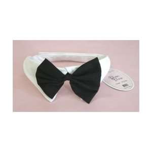 Dog Collar and Black Bow Tie Set 
