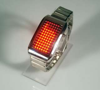 Zero Kelvin Style 72 Red Blue LED All Metal Wrist Watch Gifts Fashion 