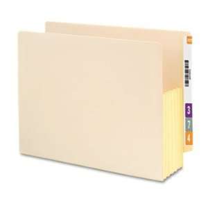   End Tab File Pockets with Tyvek, Letter, Manila, 10/Box Electronics